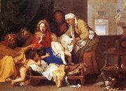 LE BRUN, Charles Holy Family with the Adoration of the Child s oil painting picture wholesale